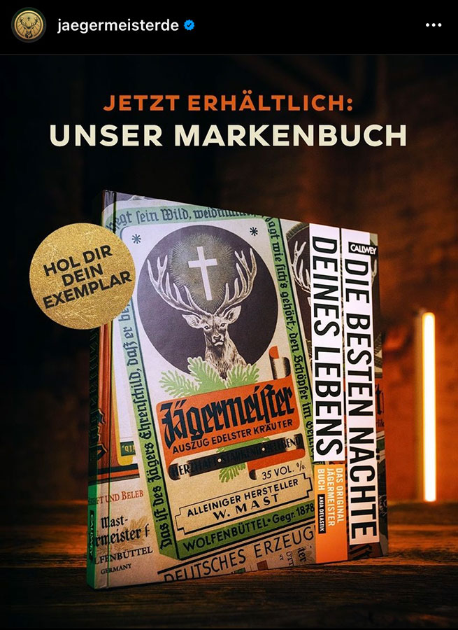 Markenbuch Jägermeister instagram